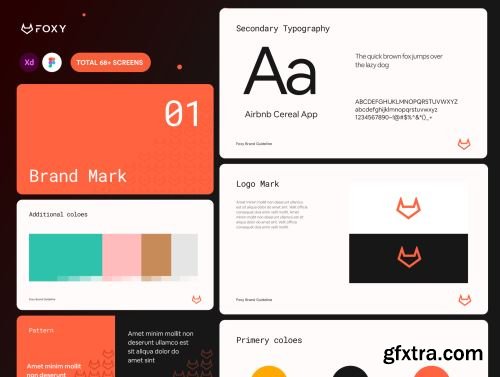 FOXY Brand Guideline - Branding & Style Guide Ui8.net