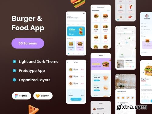 Food Burger App Ui8.net