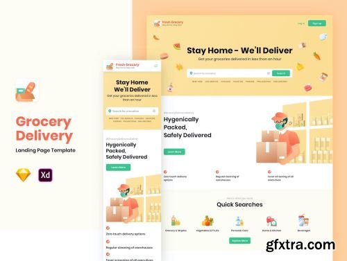 Fresh Grocery - Landing Page Design Template Ui8.net