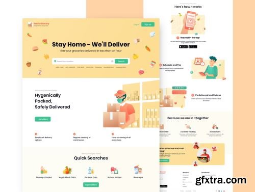 Fresh Grocery - Landing Page Design Template Ui8.net