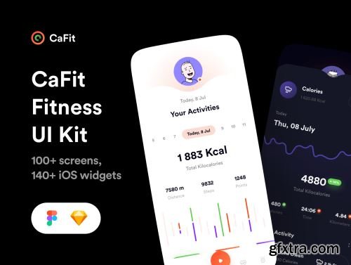 CaFit Fitness UI Kit Ui8.net