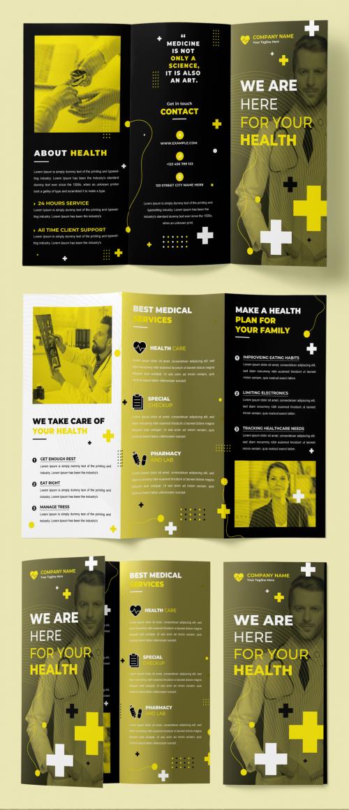 Medical Trifold Brochure Design Template Layout 580631850