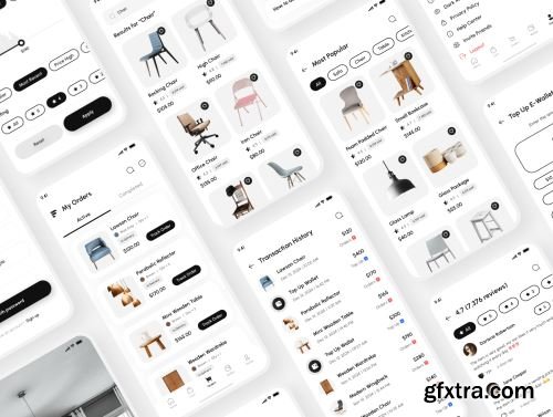 Funica - Furniture E-Commerce App UI Kit Ui8.net