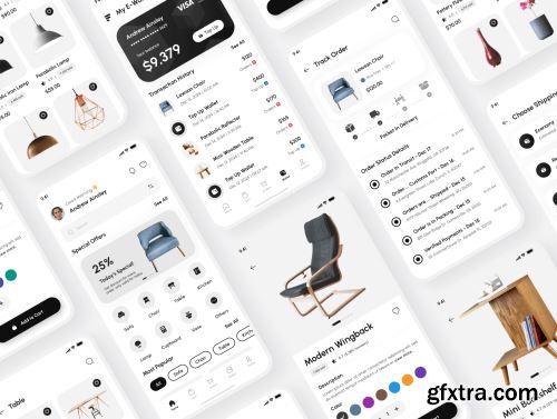 Funica - Furniture E-Commerce App UI Kit Ui8.net