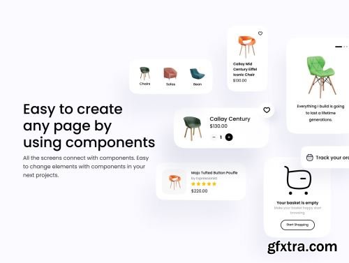 Furniture Mobile UI Kit Ui8.net