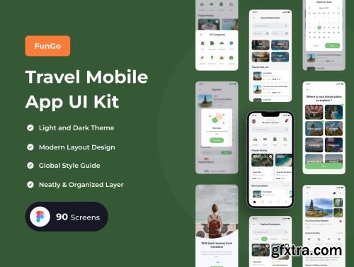 FunGo - Travel Mobile App UI Kit Ui8.net