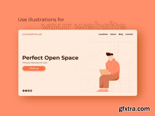 Freelance Guy Illustrations Set Ui8.net