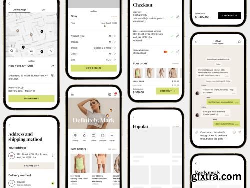 Mark Shopping App UI kit Ui8.net