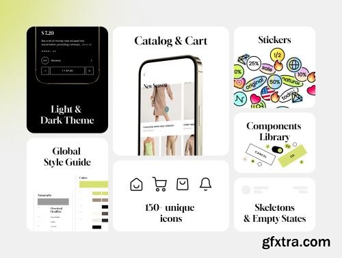 Mark Shopping App UI kit Ui8.net