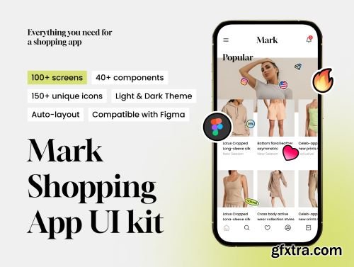 Mark Shopping App UI kit Ui8.net