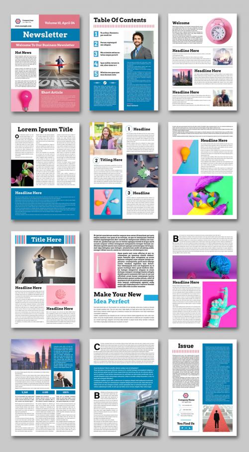 Corporate Business Newsletter Design Layout 566904523