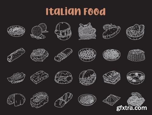 Food Illustration - Hand Drawn Icons Ui8.net