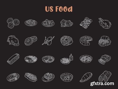 Food Illustration - Hand Drawn Icons Ui8.net