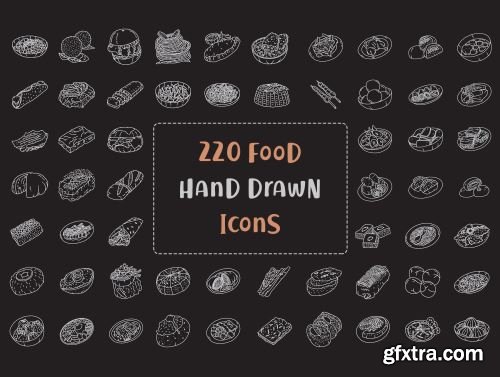 Food Illustration - Hand Drawn Icons Ui8.net