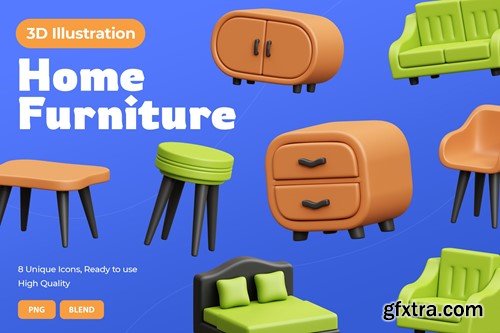 Home Furniture 3D Illustration Q26JRSS