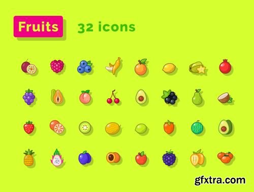 Fruits & Vegetables Icons Set Ui8.net