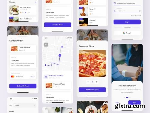 Foodizy - Food Delivery App UI Kit Ui8.net