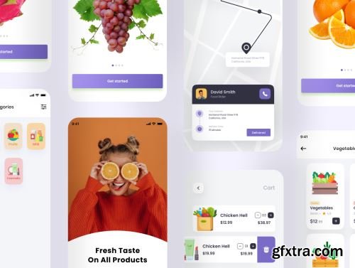 Fresh Grocer - Food Grocery App UI KIT Ui8.net