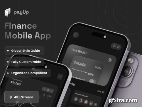 payUp - Finance Mobile App UI Kit Ui8.net