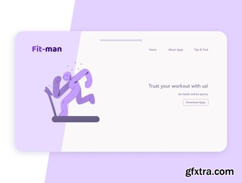 Fitman Sport - 30 Fitness Gesture Illustration Ui8.net