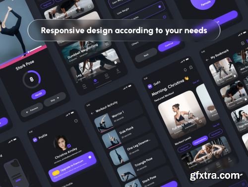 Gofit - Fitness & Workout App UI Kit Ui8.net