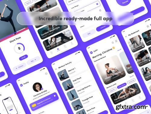 Gofit - Fitness & Workout App UI Kit Ui8.net