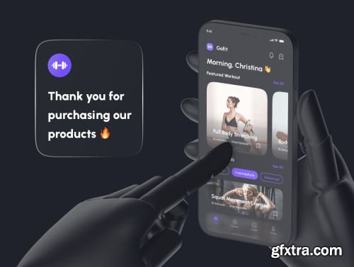 Gofit - Fitness & Workout App UI Kit Ui8.net