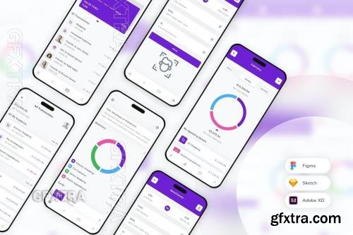 Fintech & Finance Mobile App UI Kit 48MJGMT