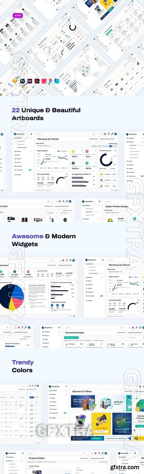 eCommerce Admin Dashboard - Light UI WGH9H3U