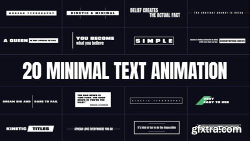 Videohive Minimal Text Animation 47221609