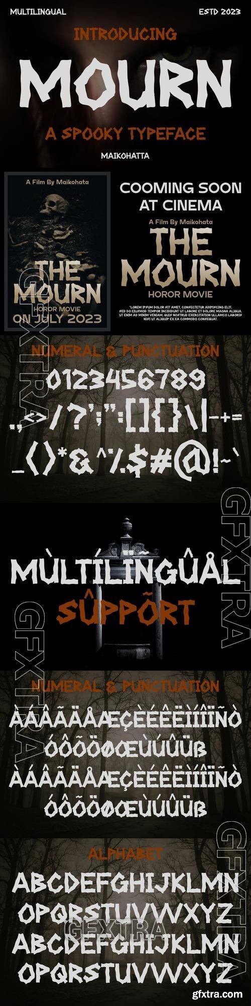 Mourn - Spooky Typeface Z4VQS2L