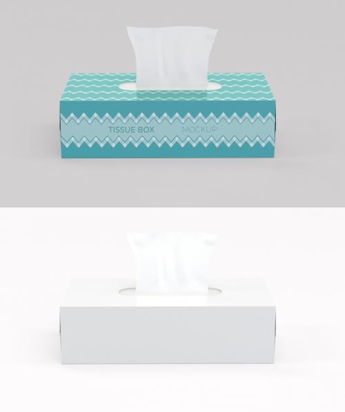 Front View Rectangle Tissue Box Mockup 587008130