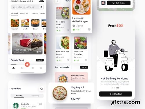FreshBox - Premium Food Order App UI Kit Ui8.net
