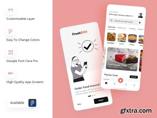 FreshBox - Premium Food Order App UI Kit Ui8.net