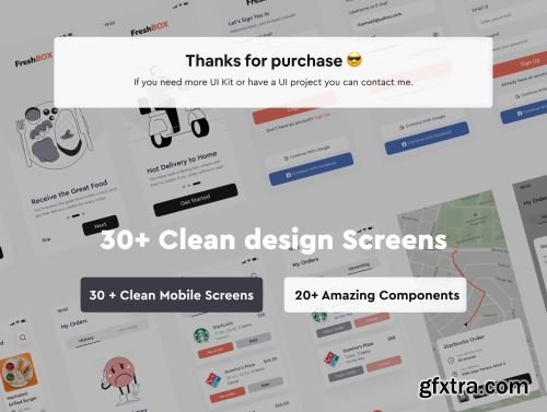FreshBox - Premium Food Order App UI Kit Ui8.net