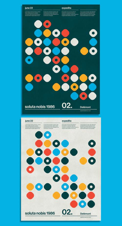 Swiss Style Grid Poster Layout 582841266