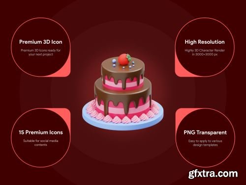 Valentines 3D Illustration Ui8.net