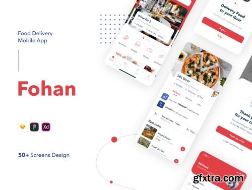 Fohan - Food Delivery Mobile App Ui8.net