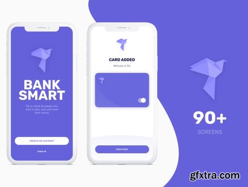 Fly - Banking and Fintech iOS Mobile UI Kit - Sketch Ui8.net