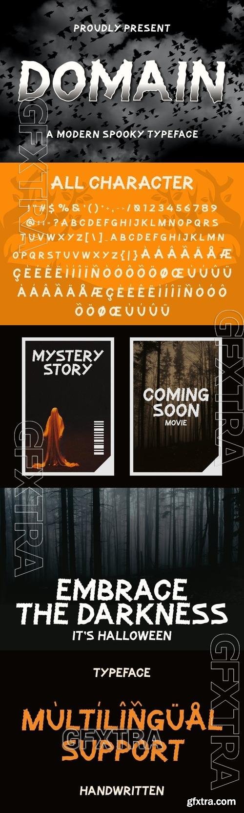 Domain Font - Modern Spooky Typeface SGF2S89