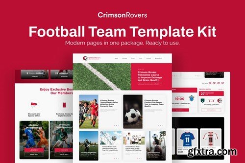 Crimson Rovers - Football Team Landing Page Figma 9HMACGN