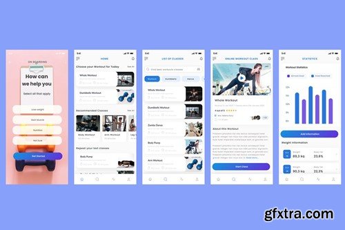 Home Workout Exercise & Online Fitness Classes App GQMCS5S
