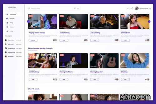 Game Live Streaming, Gaming Stream White Dashboard QFWDT23