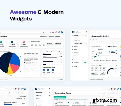 eCommerce Admin Dashboard - Light UI WGH9H3U