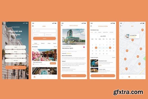 Hotel Book, Resort, Villa, Hotel Booking App UI LV3FJNL