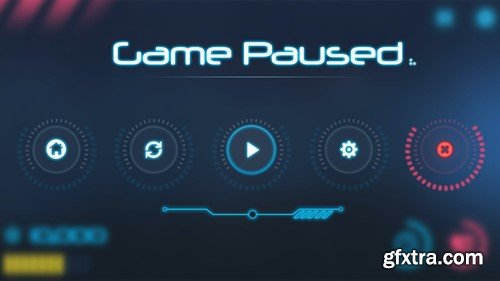 Futuristic Game Ui With HUD DJ6DW6Y