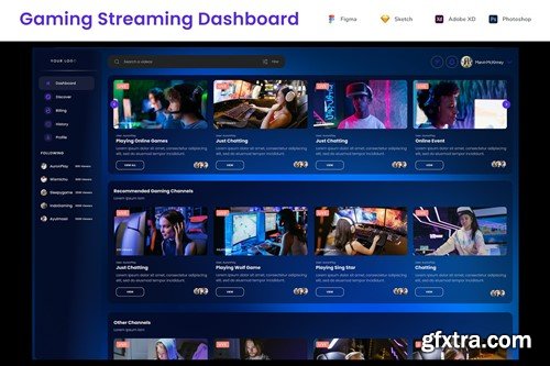 Game Live Streaming Music, Gaming Stream Dashboard QMBQFPG