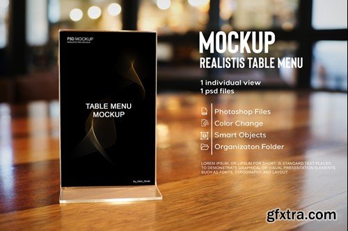 Table Menu Mockup 4W3NT4M