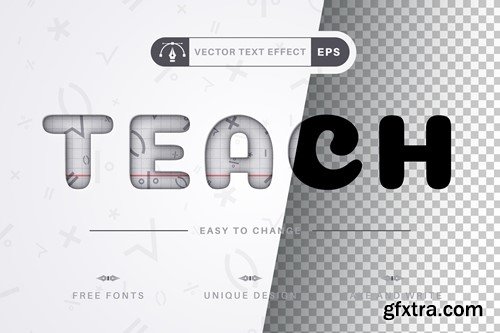 Teach Math - Editable Text Effect, Font Style W9KHWKY