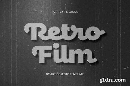 Retro Black & White Text & Logo Effect DFYBWVJ